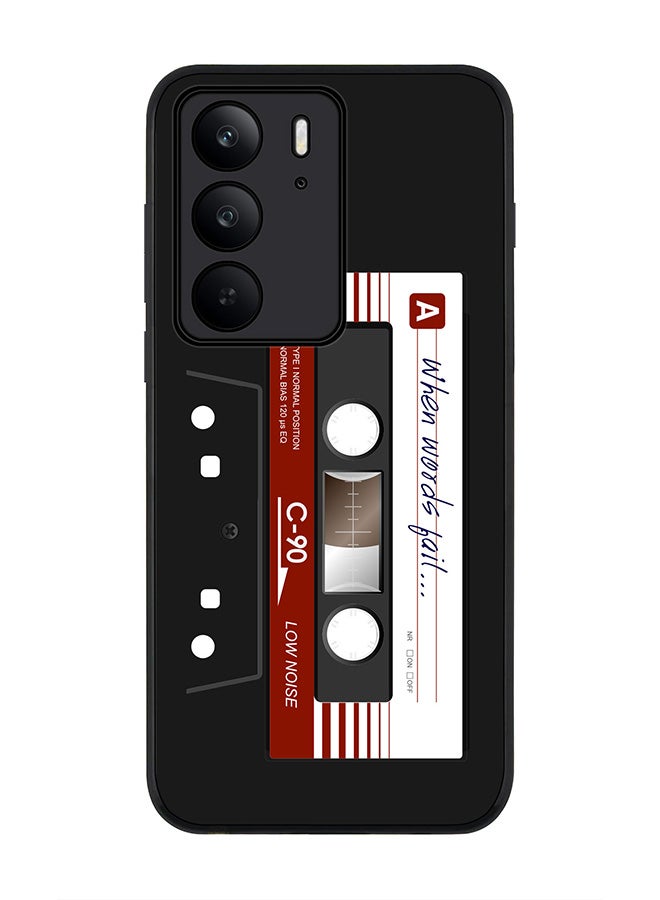 For Realme C75x / C75 4G Case,Slim fit Camera Protection, Shockproof Thin Phone cover  - When Words Fail (Black Tape)